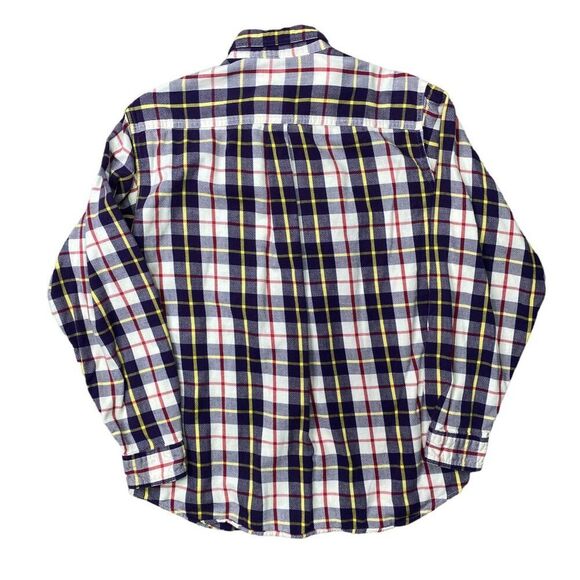 L.L. Bean Flannel Scotch Plaid Button Down Size Medium - Picture 2 of 6